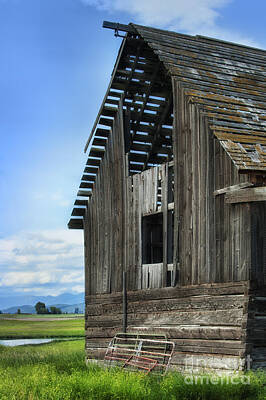 College Town - Abandoned Montana Barn by Sandra Bronstein