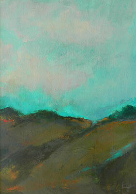 Abstract Landscape Photos - Abstract Landscape - Turquoise Sky by Kathleen Grace