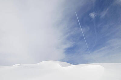 Abstract Landscape Royalty-Free and Rights-Managed Images - Abstract minimalist winter landscape - snow and blue sky by Matthias Hauser