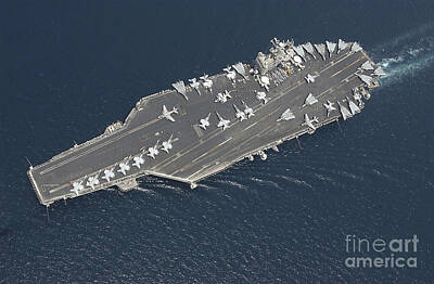 Politicians Photo Royalty Free Images - Aircraft Carrier Uss George Washington Royalty-Free Image by Stocktrek Images