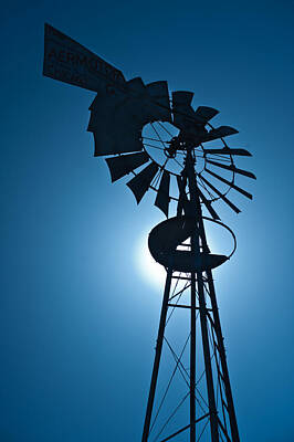 Royalty-Free and Rights-Managed Images - Antique Aermotor Windmill by Steve Gadomski