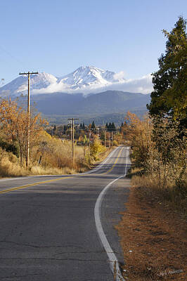 Boho Christmas - Autumn and Mt Shasta Down the Road by Mick Anderson
