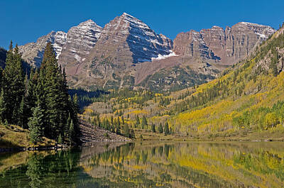 Dancing Rights Managed Images - Autumn Maroon Bells Royalty-Free Image by Dean Pennala