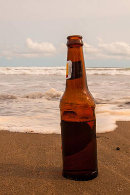 Beer Photos - Beer Bottle On A Tropical Beach by Craig Lapsley