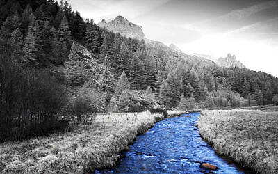 From The Kitchen - Blue river in landscape 2 by Sumit Mehndiratta