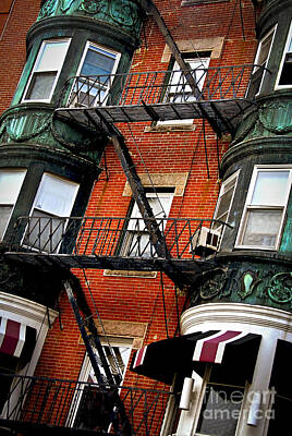 Landmarks Royalty-Free and Rights-Managed Images - Boston house fragment 2 by Elena Elisseeva