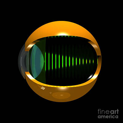 Steampunk Digital Art - Brass Eye Infinity by Russell Kightley