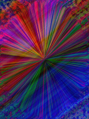 Abstract Landscape Digital Art Rights Managed Images - Bursting Royalty-Free Image by Jimi Bush