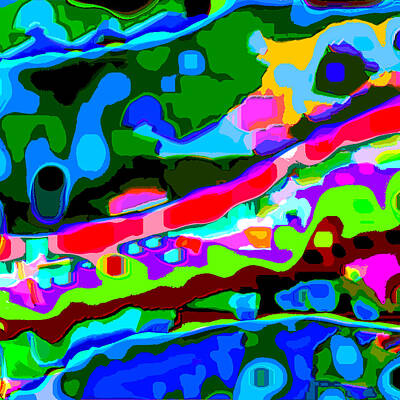 Abstract Landscape Digital Art Rights Managed Images - Candy Land Royalty-Free Image by Jimi Bush