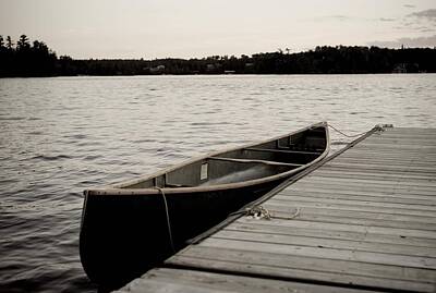 Soap Suds - Canoe At Dock, Lake Of The Woods by Keith Levit