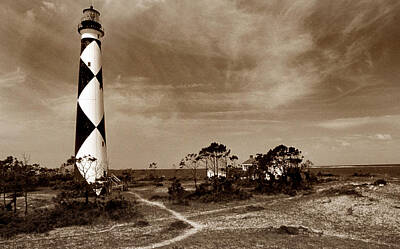 Celebrity Pop Art Potraits - Cape Lookout Lighthouse by Skip Willits