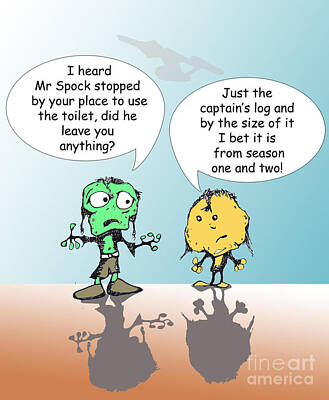 Best Sellers - Science Fiction Drawings - Captains Log by Jack Norton