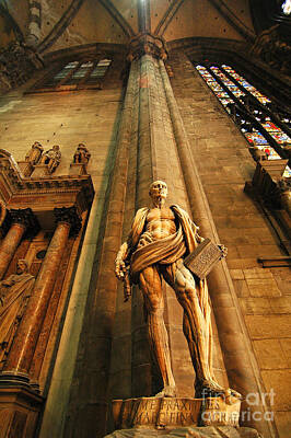 Luck Of The Irish - Cathedral statue Milan Italy by Mike Nellums