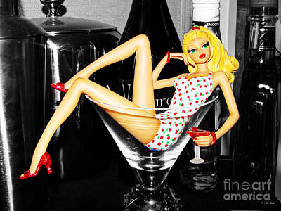 Martini Photos - Cocktail Girl by Ms Judi