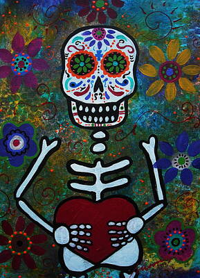 Hood Ornaments And Emblems Royalty Free Images - Corazon Day Of The Dead Royalty-Free Image by Pristine Cartera Turkus