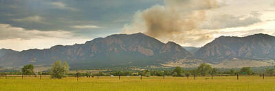 James Bo Insogna Royalty Free Images - Country View of the Flagstaff Fire Panorama Royalty-Free Image by James BO Insogna