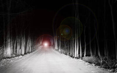 All Black On Trend - Dark Country Road Bright Light by LeeAnn McLaneGoetz McLaneGoetzStudioLLCcom