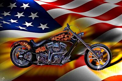 Home For The Holidays - Flaming Chopper by Tommy Anderson