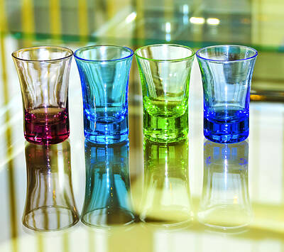Martini Photos - Four Vodka Glasses by Svetlana Sewell