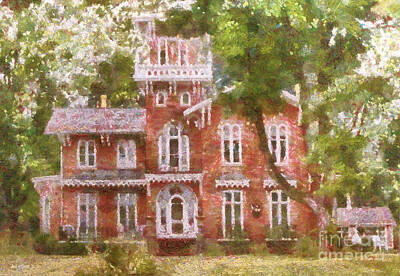 Civil War Art - Gingerbread House by Anne Kitzman