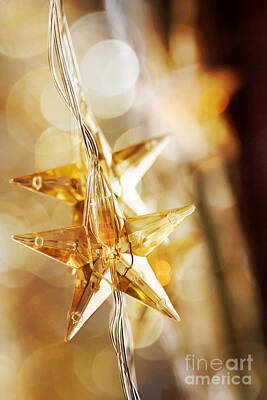 Negative Space - Golden Christmas stars by Kati Finell