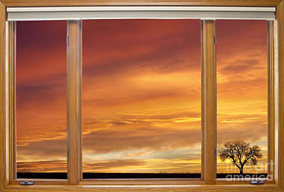 Womens Empowerment - Golden Country Sunrise Window View by James BO Insogna