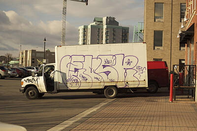 Sports Tees - Graffiti Truck by Elaine Mikkelstrup