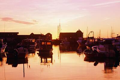 War Ships And Watercraft Posters - Harbor At Sunrise by Bilderbuch
