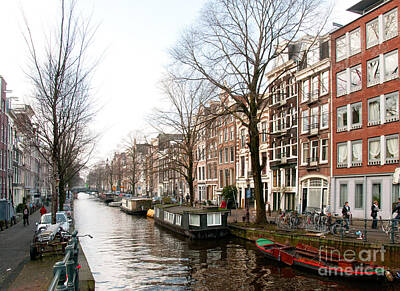 Mistletoe - Homes Along the Canal in Amsterdam by Carol Ailles