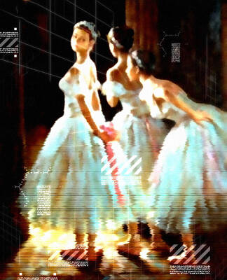 Impressionism Mixed Media - Impressions Of Modern Ballet by Georgiana Romanovna