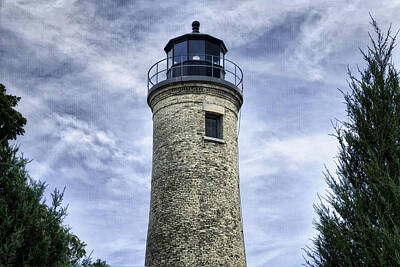 Lets Be Frank - Kenosha Southport Lighthouse by Joan Carroll