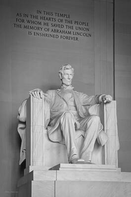 Politicians Photo Royalty Free Images - Lincoln Memorial 1 Royalty-Free Image by Frank Mari