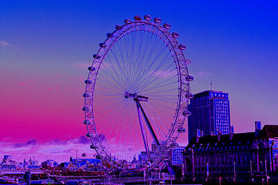 Landscapes Digital Art - London Eye View by David Pyatt