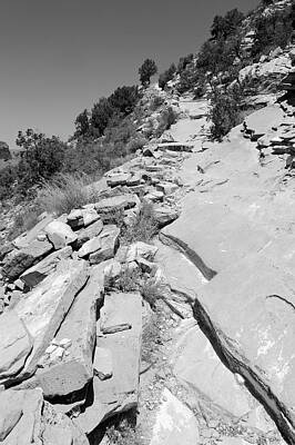 Kitchen Mark Rogan Rights Managed Images - Looking Up the Hermits Rest Trail BW Royalty-Free Image by Julie Niemela