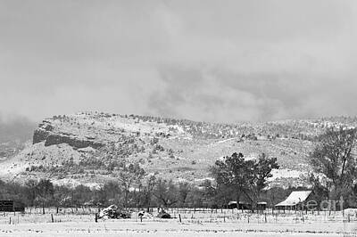 James Bo Insogna Royalty-Free and Rights-Managed Images - Low Winter Storm Clouds Colorado Rocky Mountain Foothills 7 BW by James BO Insogna
