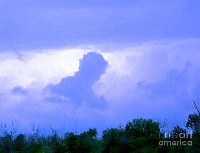 Modern Patterns - Man in Stormy sky? by Phyllis Kaltenbach