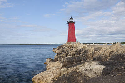 Going Green Rights Managed Images - Manistique MI Lighthouse 15 Royalty-Free Image by John Brueske