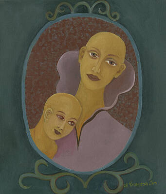 Valentines Day - Mother and son no hair   by Rachel Hershkovitz