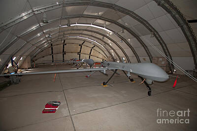 Red Roses - Mq-1 Predators In A Shelter At Holloman by HIGH-G Productions