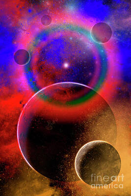 Science Fiction Digital Art - New Planets And Solar Systems Forming by Mark Stevenson