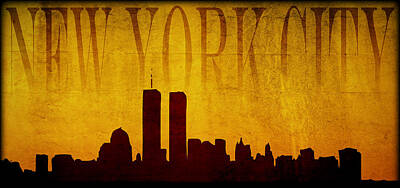 Cities Digital Art Royalty Free Images - New York City Royalty-Free Image by Ricky Barnard