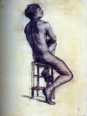 Nudes Royalty-Free and Rights-Managed Images - Nude Man Sketch by Sumit Mehndiratta