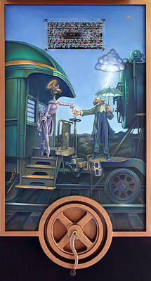 Recently Sold - Steampunk Paintings - Of Thee I Sing the Body Electric by Patrick Anthony Pierson