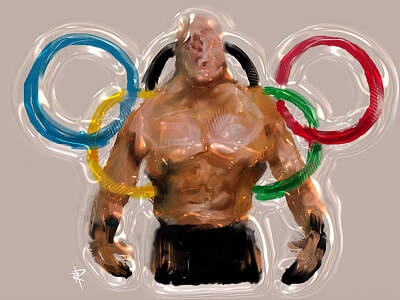 Sports Mixed Media - Olympic Rings by Russell Pierce