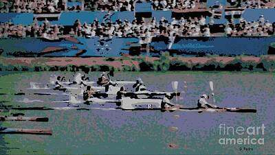 Celebrities Royalty Free Images - Olympic Rowing Royalty-Free Image by George Pedro