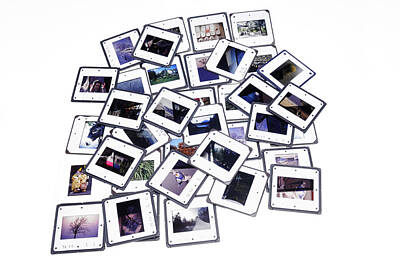 Anne Geddes Large Format Polaroids - Pile of color slides by Matthias Hauser