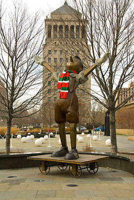 Frog Art - Pinocchio in St. Louis by Cindy Tiefenbrunn