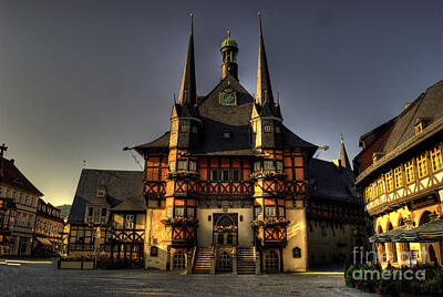 Irish Flags And Maps - Rathaus at Wernigerode by Rob Hawkins