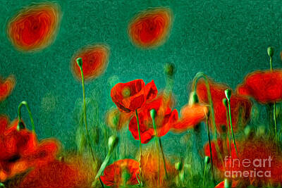 Royalty-Free and Rights-Managed Images - Red Poppy Flowers 07 by Nailia Schwarz