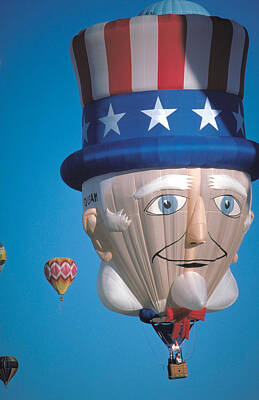 Abtracts Laura Leinsvencner - Republican Balloon Flys at Albuquerque by Carl Purcell